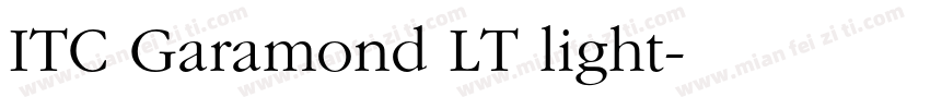 ITC Garamond LT light字体转换